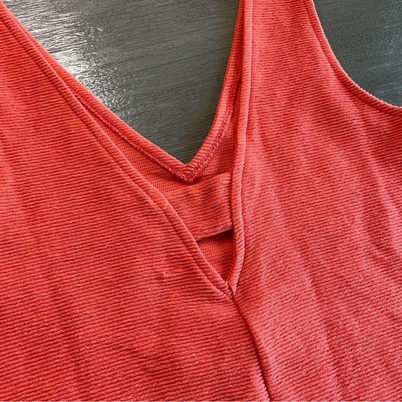 NWT Madewell Burnt Orange Ribbed Boxy Tank Top Small - Picture 4 of 8